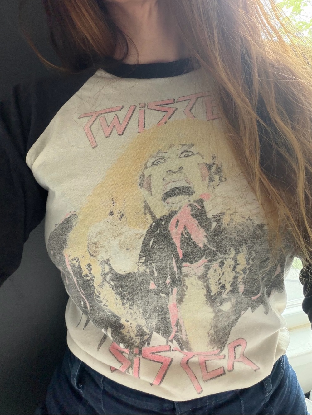 Vintage Twisted Sister Stay Hungry tour ‘84 Tee Black & Cream size medium